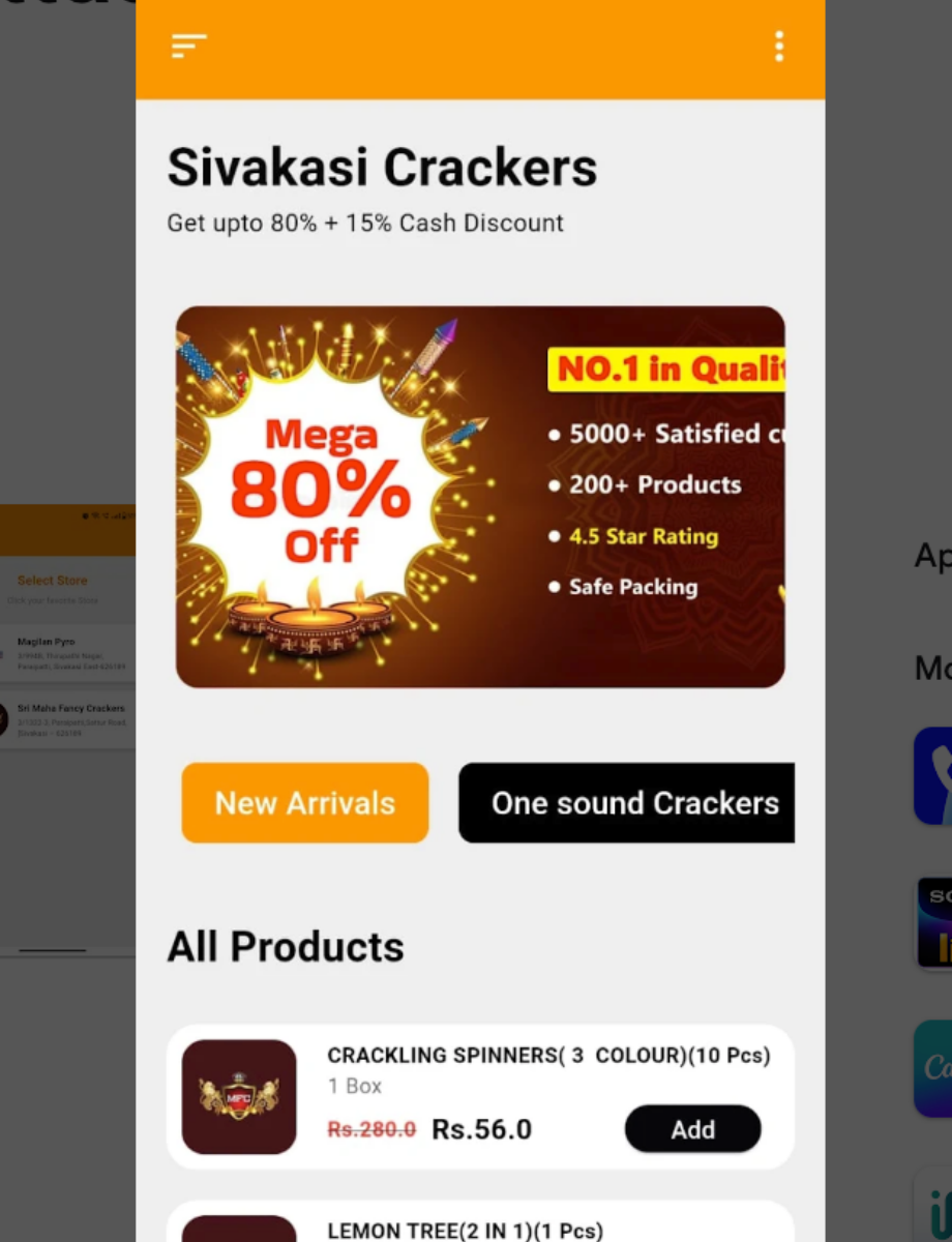 Crackers selling app